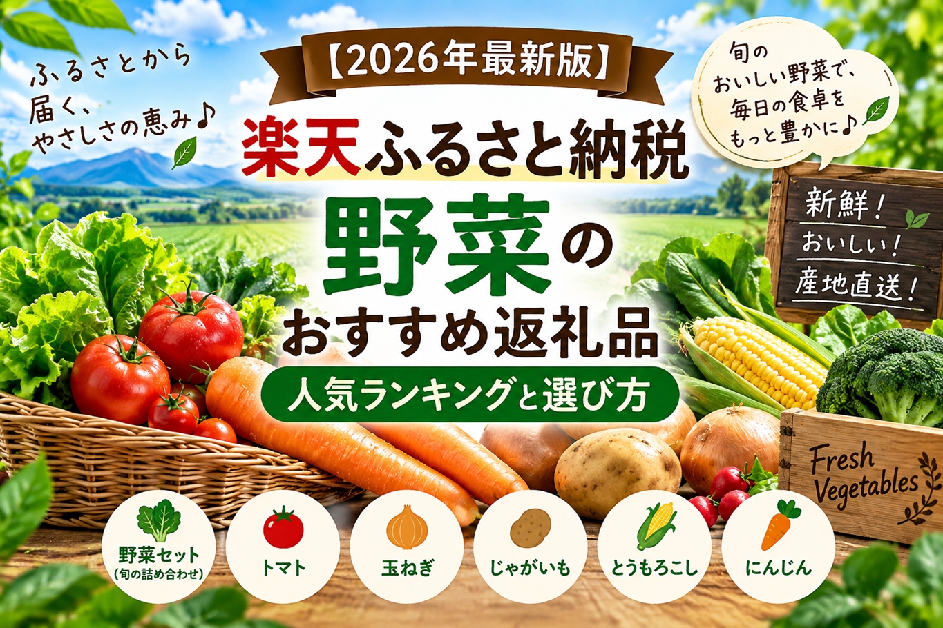 【2026年最新版】楽天ふるさと納税 野菜のおすすめ返礼品｜人気ランキングと選び方